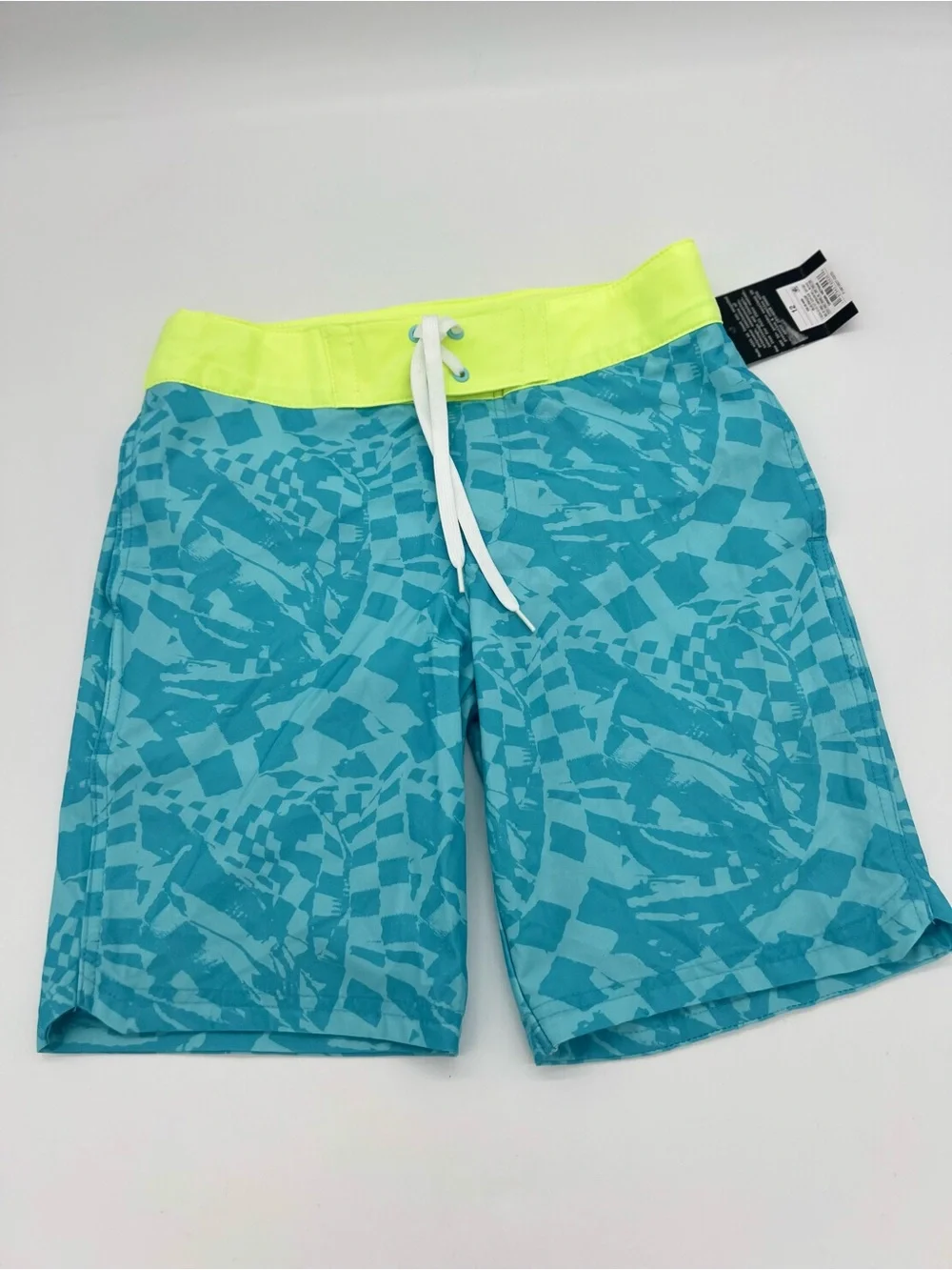 NEW Boy's Art Class Blue Green Swim Trunks Sz 12 With Pockets